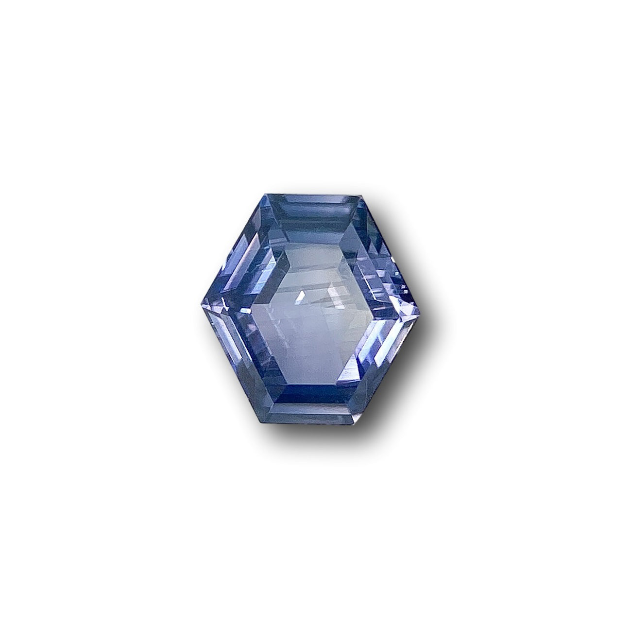 1.27ct | Step Cut Hexagon Shape Blue Sapphire-Modern Rustic Diamond