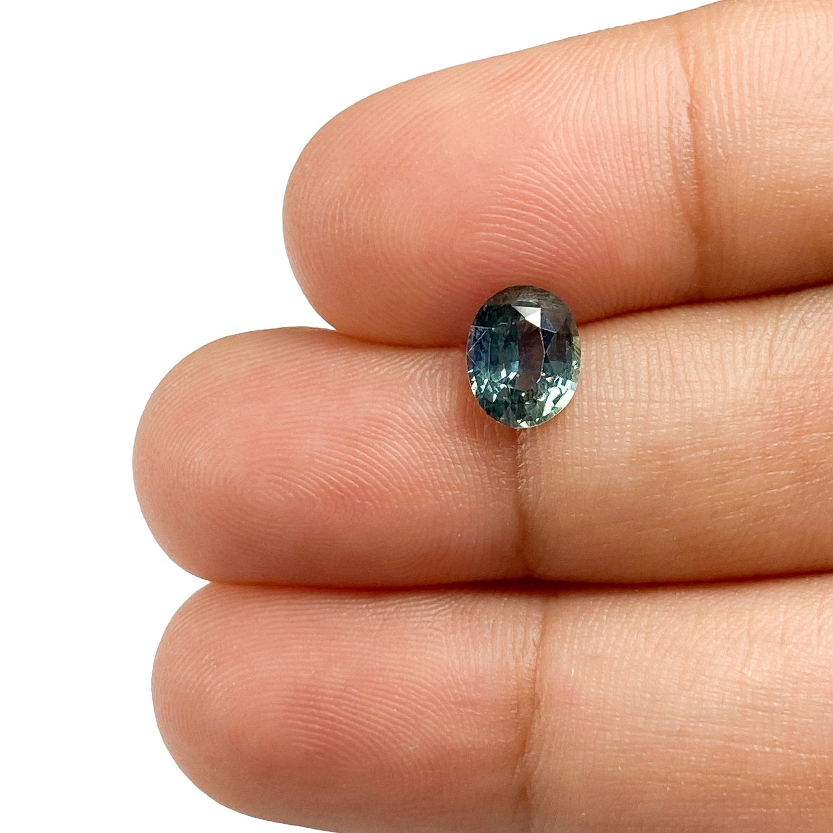 1.28ct | Brilliant Cut Oval Shape Blue Montana Sapphire-Modern Rustic Diamond
