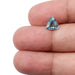 1.28ct | Brilliant Cut Trillion Shape Blue Green Montana Sapphire-Modern Rustic Diamond