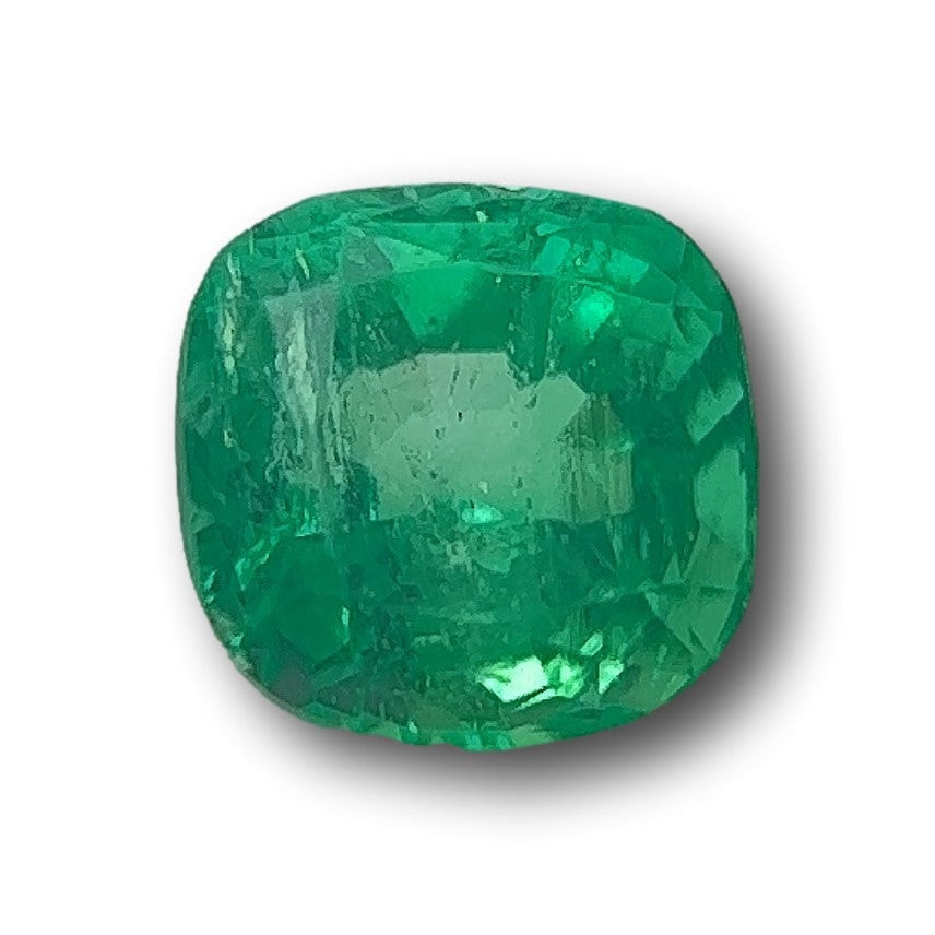 1.29ct | Brilliant Cut Cushion Shape Muzo Origin Emerald (GIA)-Modern Rustic Diamond