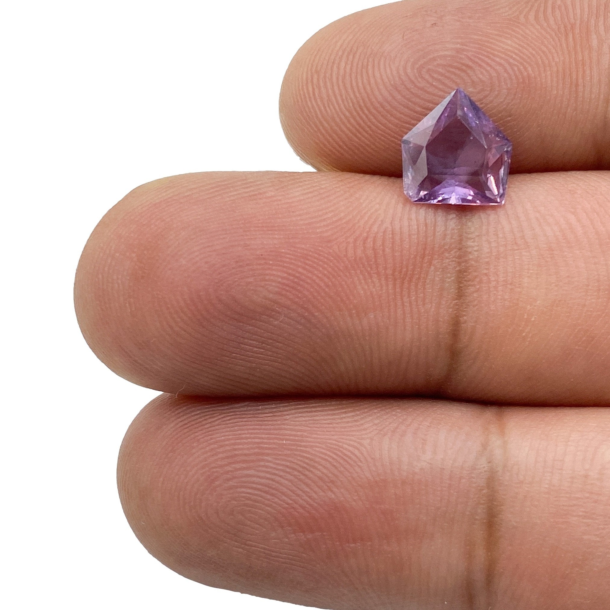 1.29ct | Brilliant Cut Shield Shape Violet Sapphire-Modern Rustic Diamond