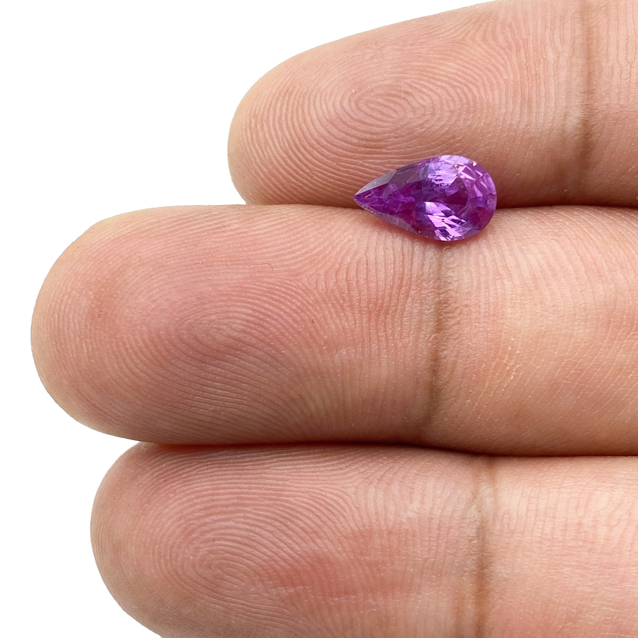 1.32ct | Brilliant Cut Pear Shape Violet Sapphire-Modern Rustic Diamond