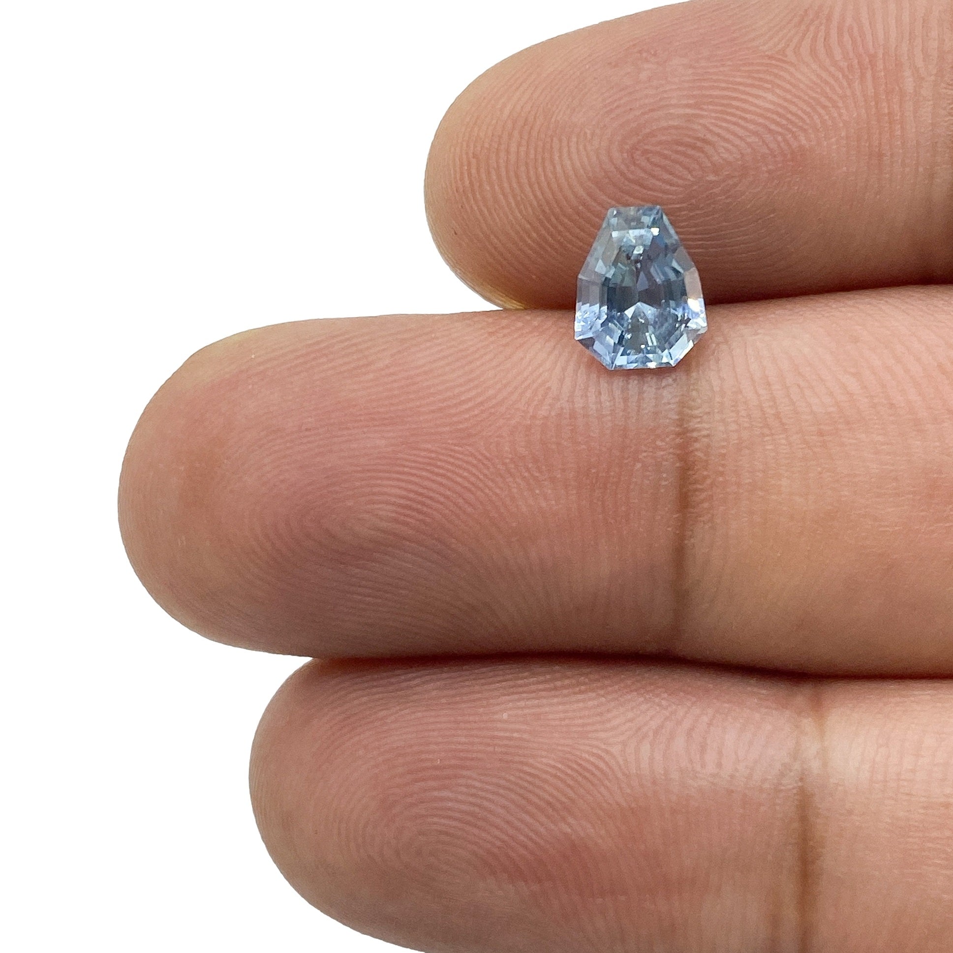 1.32ct | Brilliant Cut Shield Shape Blue Sapphire-Modern Rustic Diamond