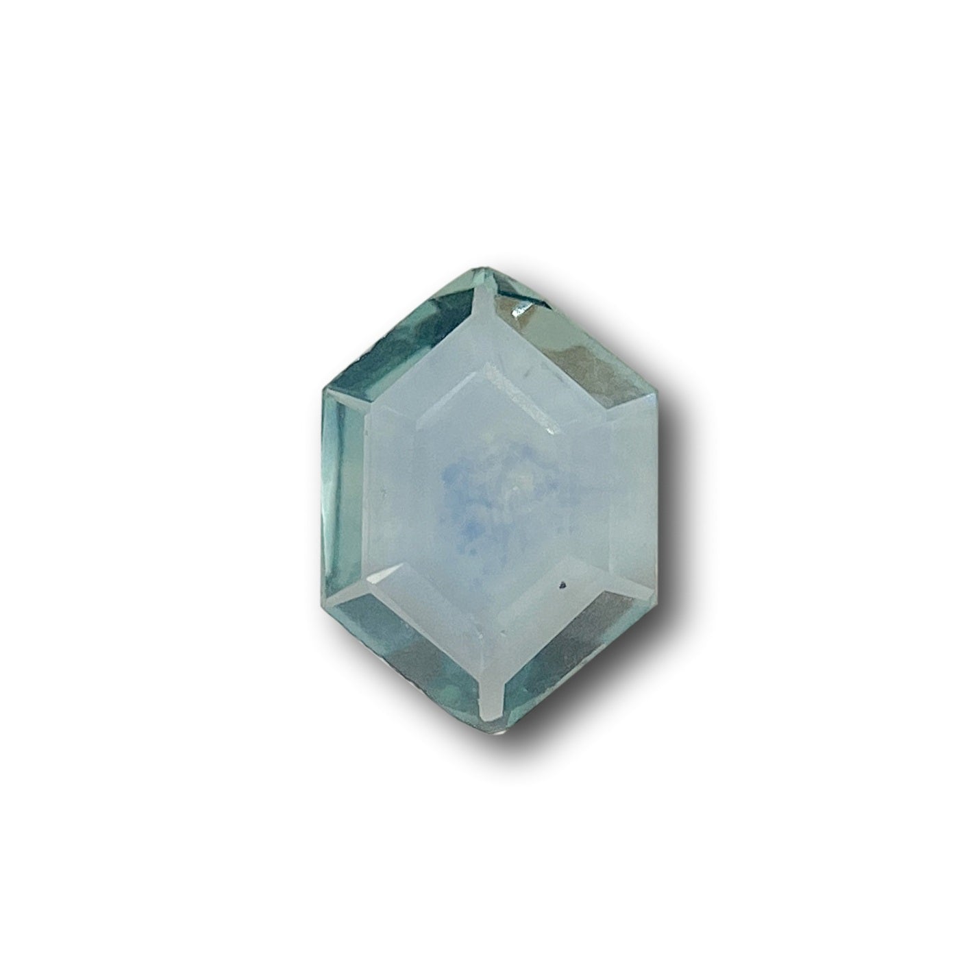 1.33ct | Portrait Cut Hexagon Shape Blue Montana Sapphire-Modern Rustic Diamond