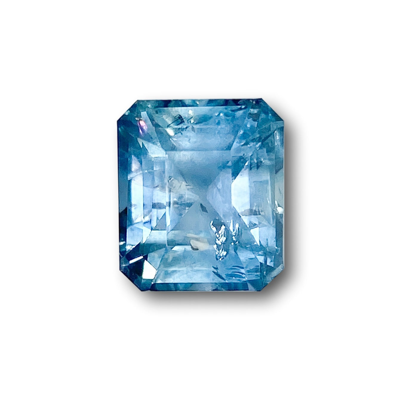 1.34ct | Emerald Cut Blue Montana Sapphire-Modern Rustic Diamond