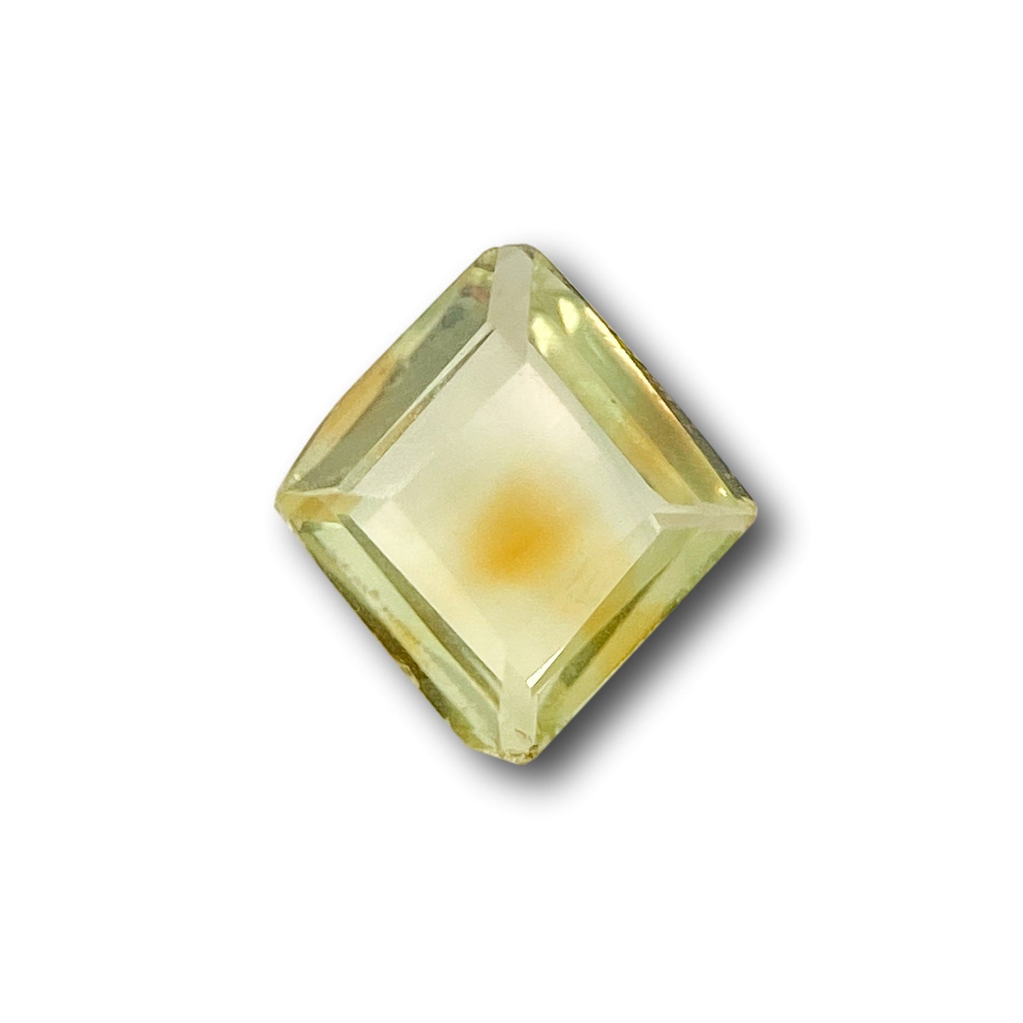 1.34ct | Portrait Cut Lozenge Shape Yellow Montana Sapphire-Modern Rustic Diamond
