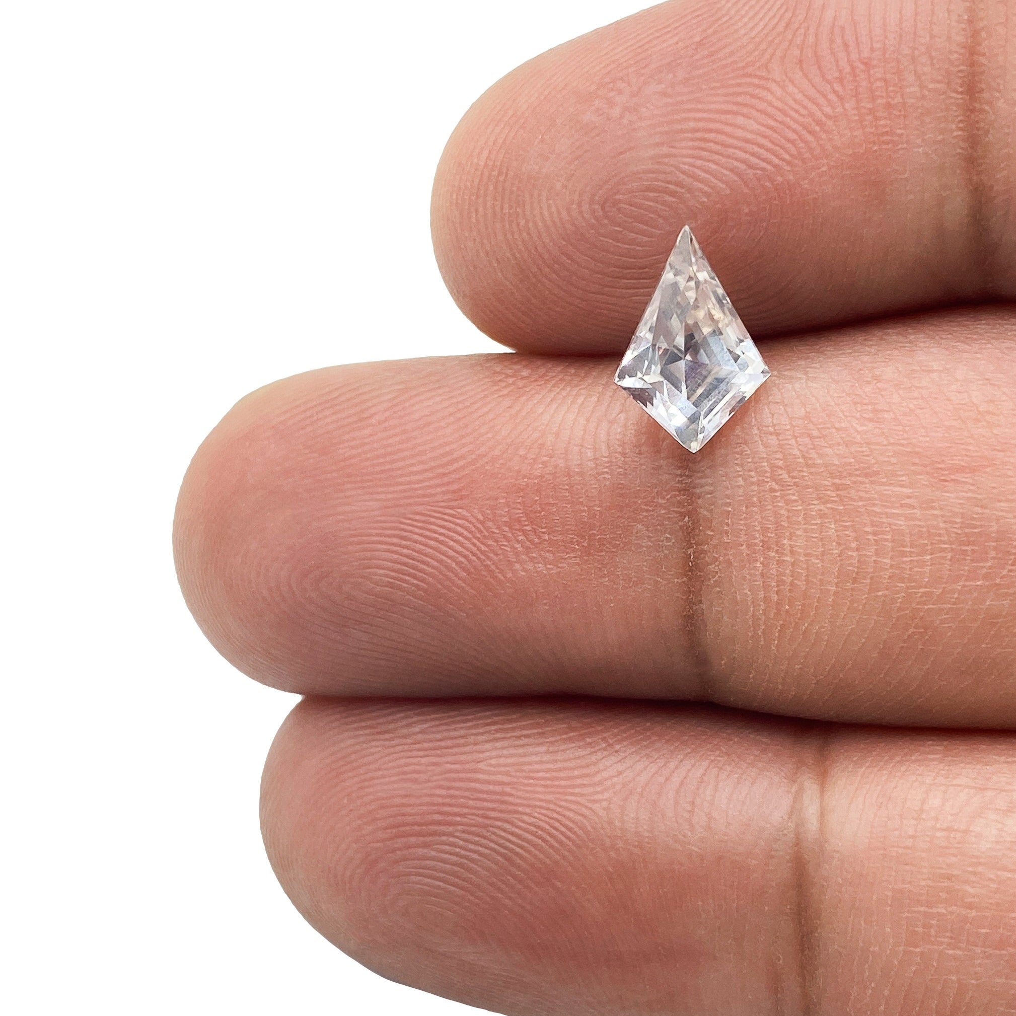 1.34ct | Step Cut Kite Shape Light Brown Sapphire-Modern Rustic Diamond