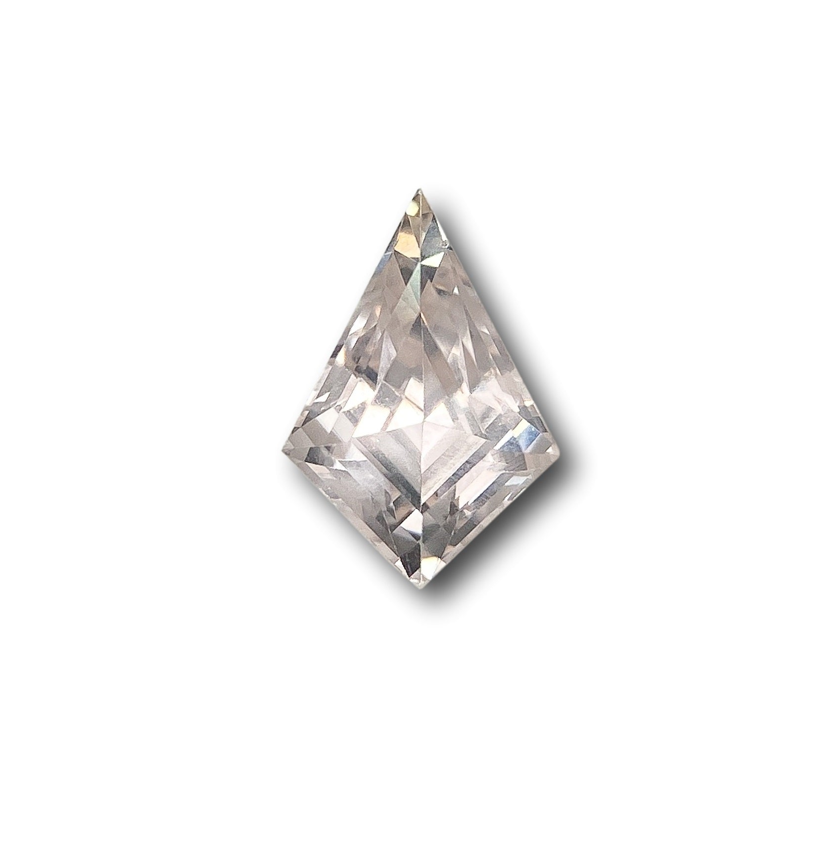 1.34ct | Step Cut Kite Shape Light Brown Sapphire-Modern Rustic Diamond