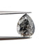 1.38ct | Salt & Pepper Rose Cut Pear Shape Diamond-Modern Rustic Diamond