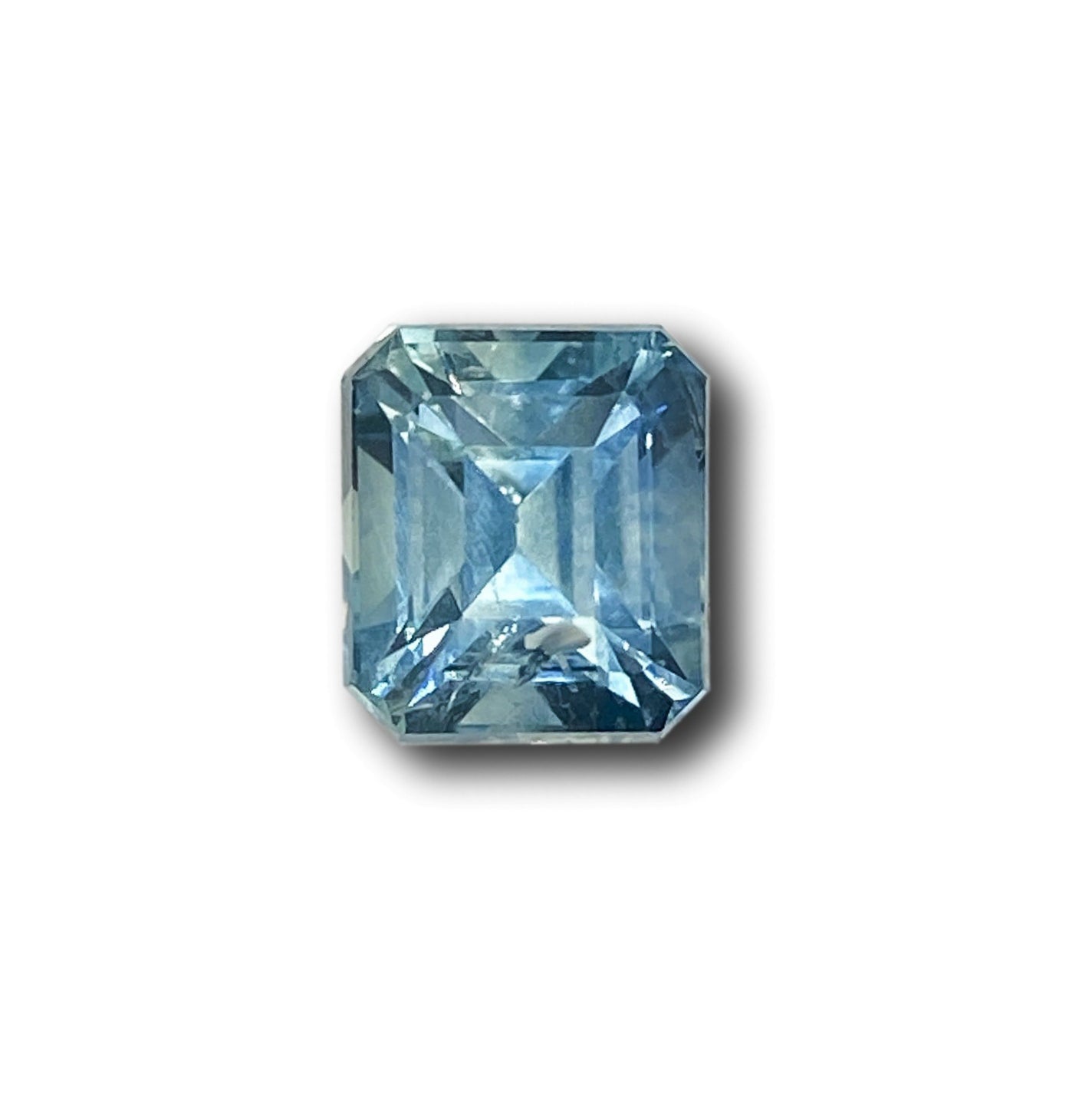 1.39ct | Emerald Cut Blue Montana Sapphire-Modern Rustic Diamond