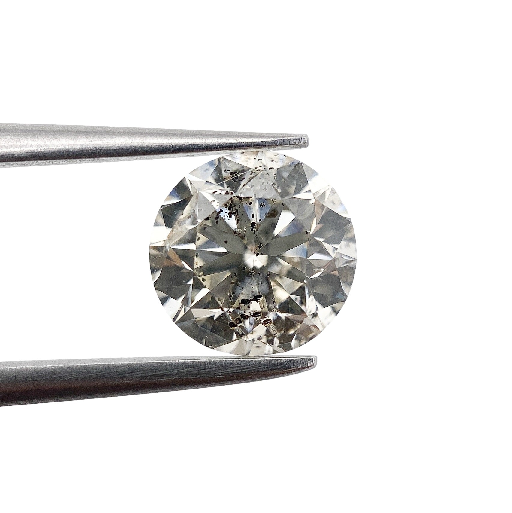 1.40ct | Salt & Pepper Round Brilliant Diamond-Modern Rustic Diamond