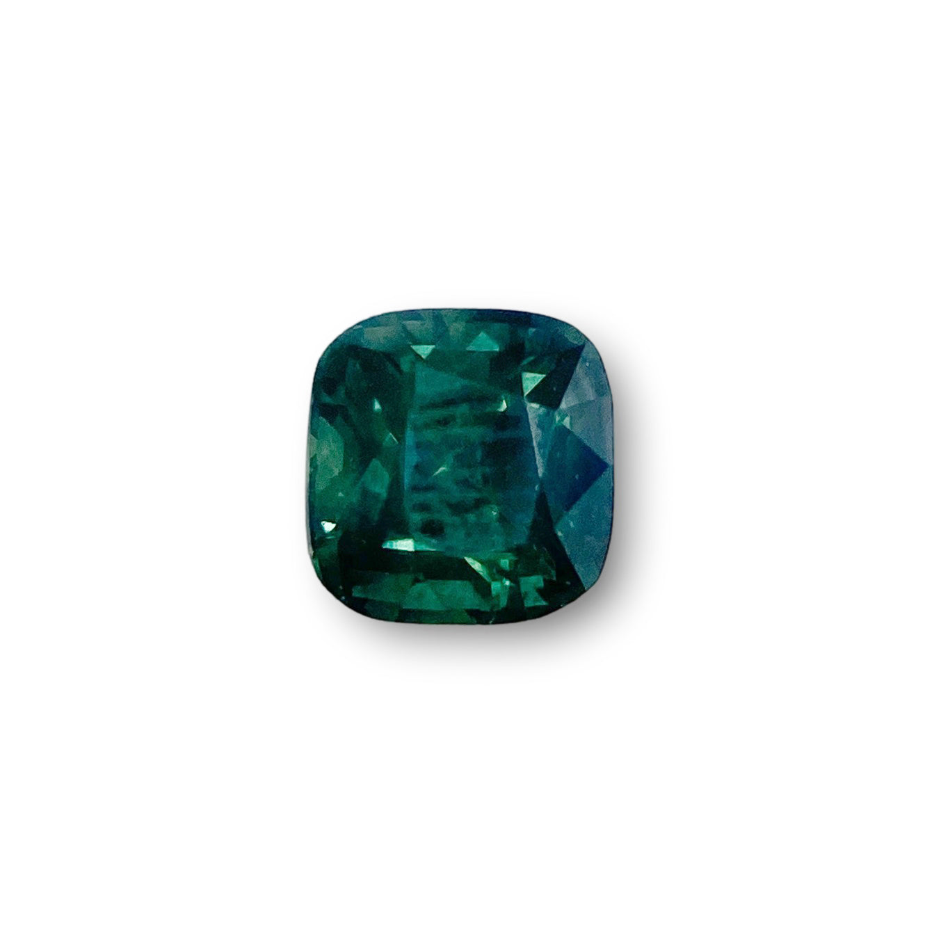 1.46ct | Brilliant Cut Cushion Shape Green Montana Sapphire-Modern Rustic Diamond