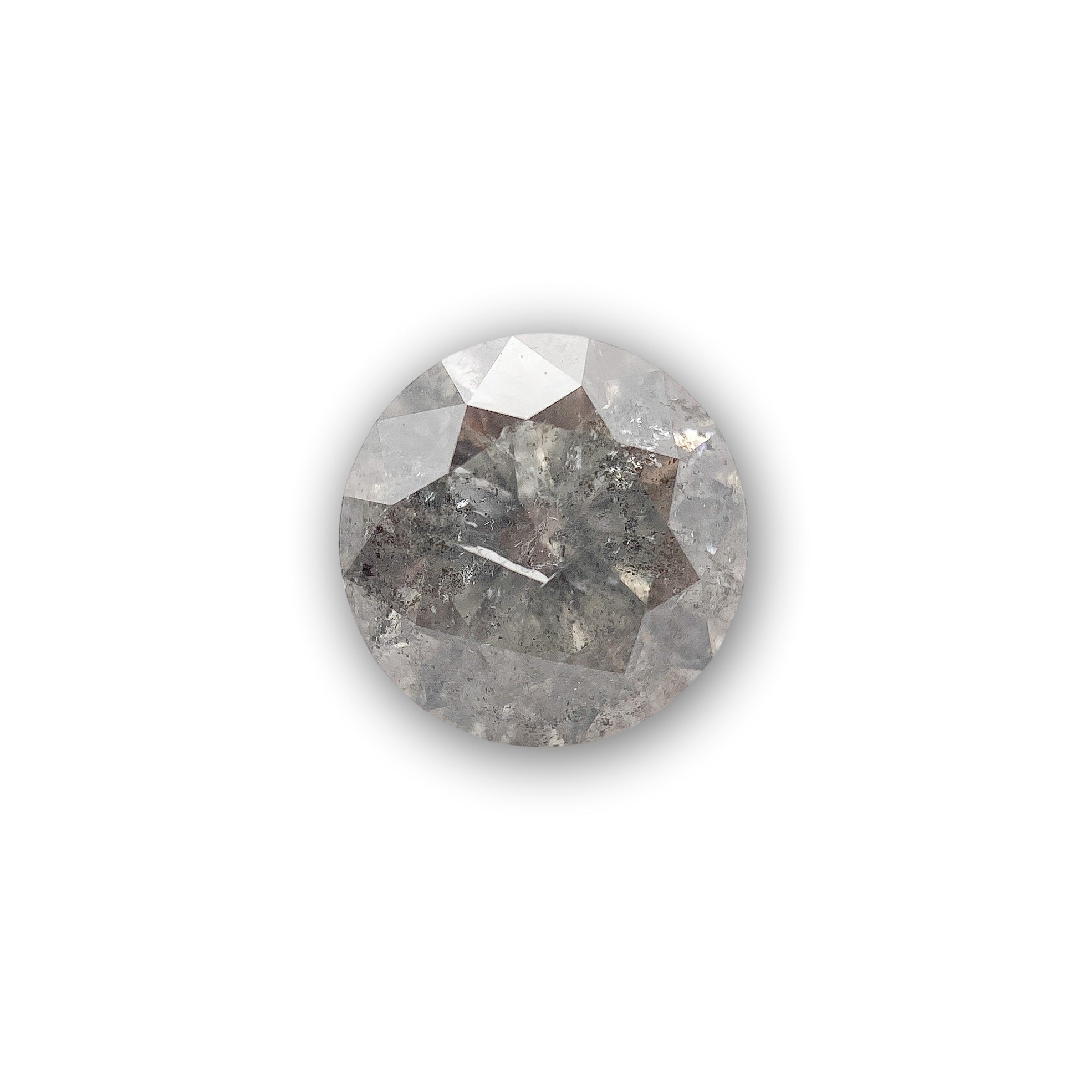 1.49ct | Salt & Pepper Round Brilliant Diamond-Modern Rustic Diamond