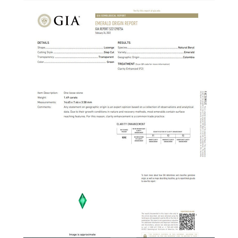 1.49ct | Step Cut Lozenge Shape Muzo Origin Emerald (GIA)-Modern Rustic Diamond