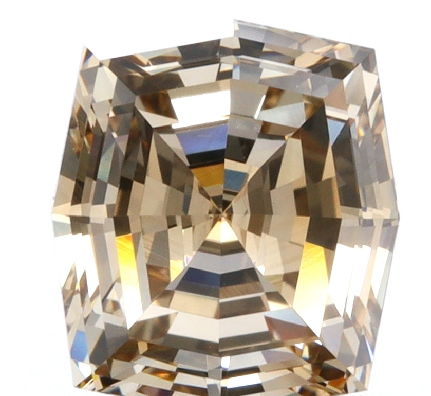 1.34ct | Champagne VVS Octagonal Shape Step Cut Diamond - Modern Rustic Diamond