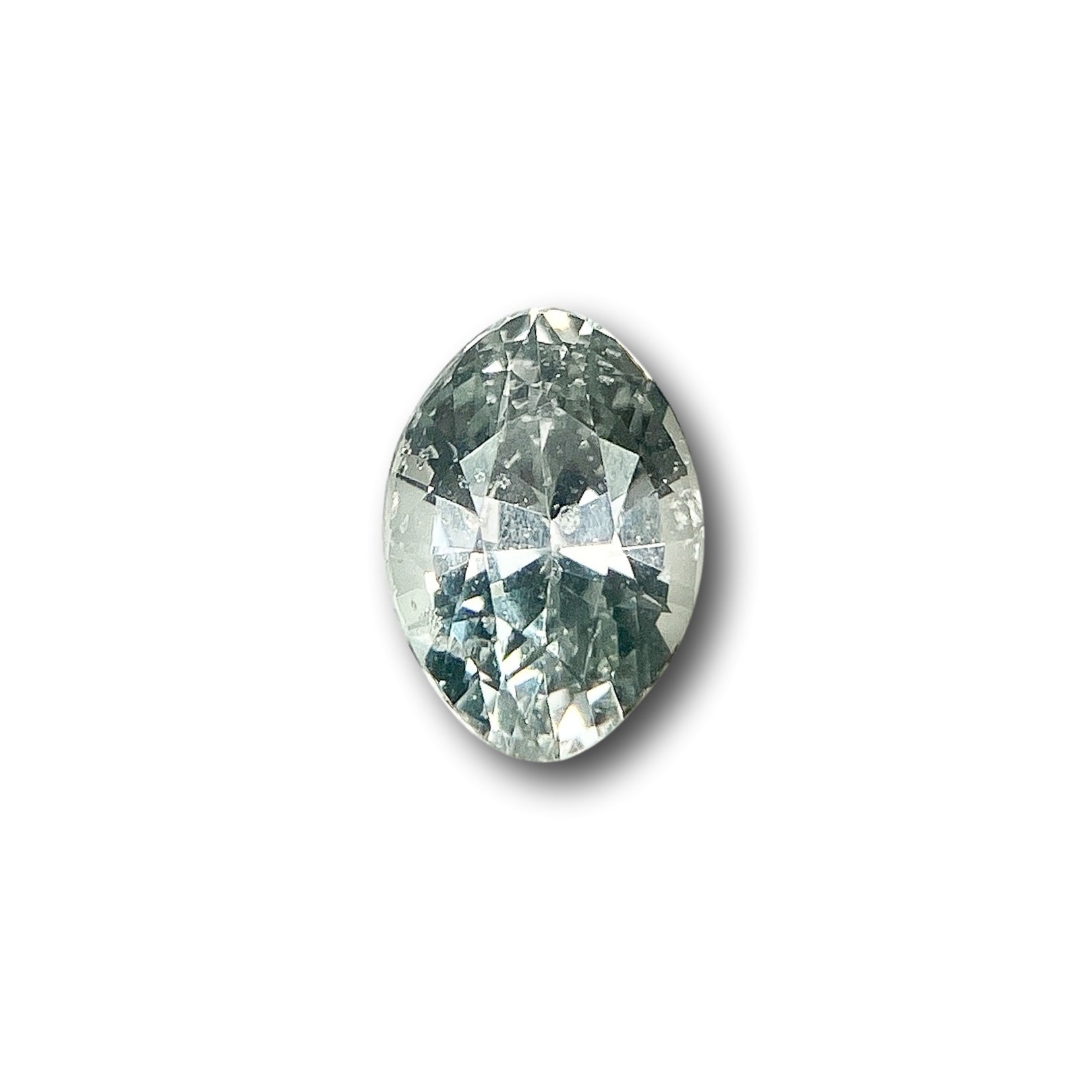 1.59ct | Brilliant Cut Oval Shape Light Green Sapphire-Modern Rustic Diamond