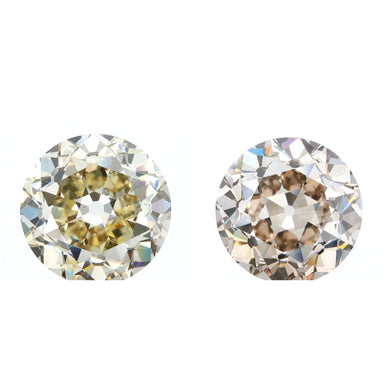 2.03ct | Light Brown VS Round Shape Old European Cut Diamond - Modern Rustic Diamond