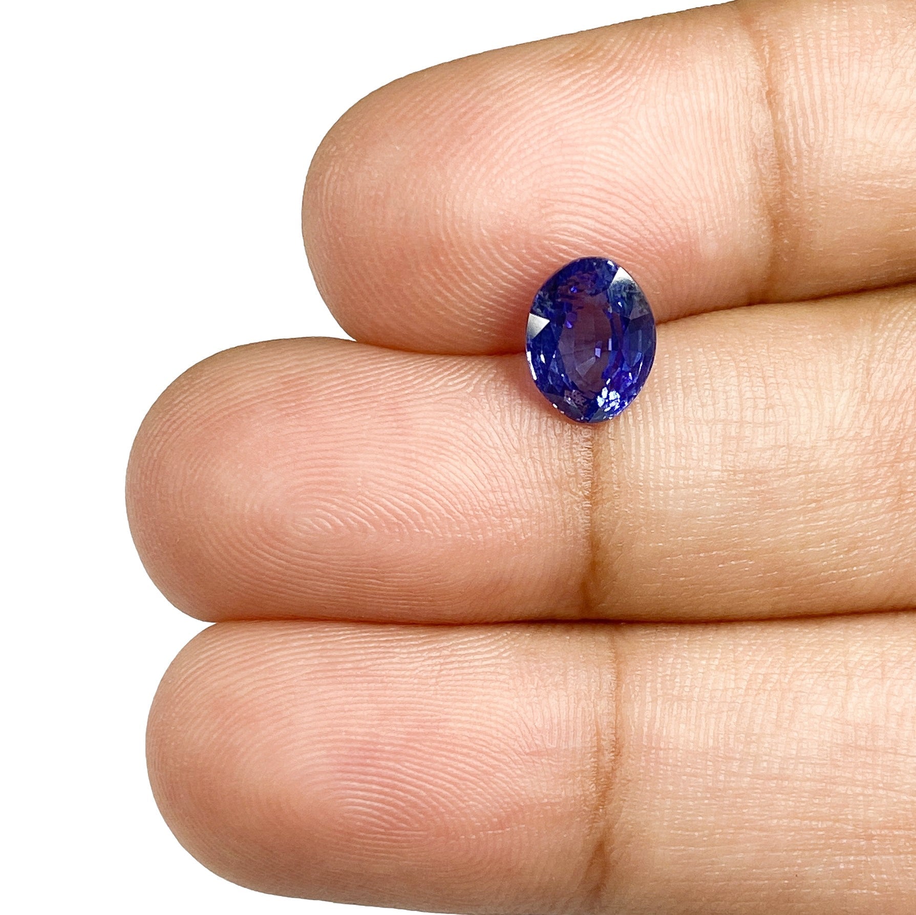 1.63ct | Brilliant Cut Oval Shape Blue Sapphire-Modern Rustic Diamond