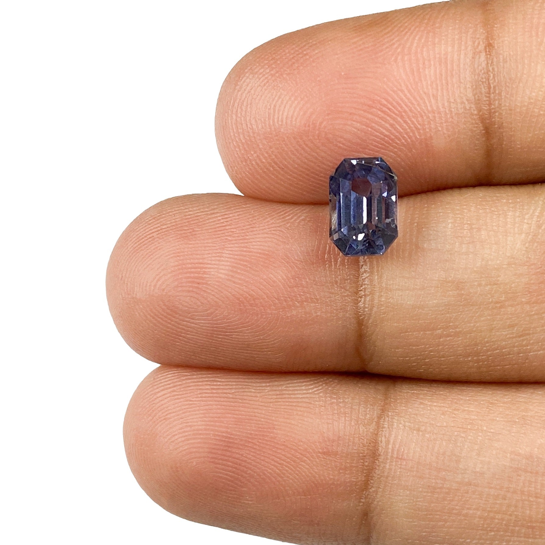 1.64ct | Emerald Cut Blue Sapphire-Modern Rustic Diamond