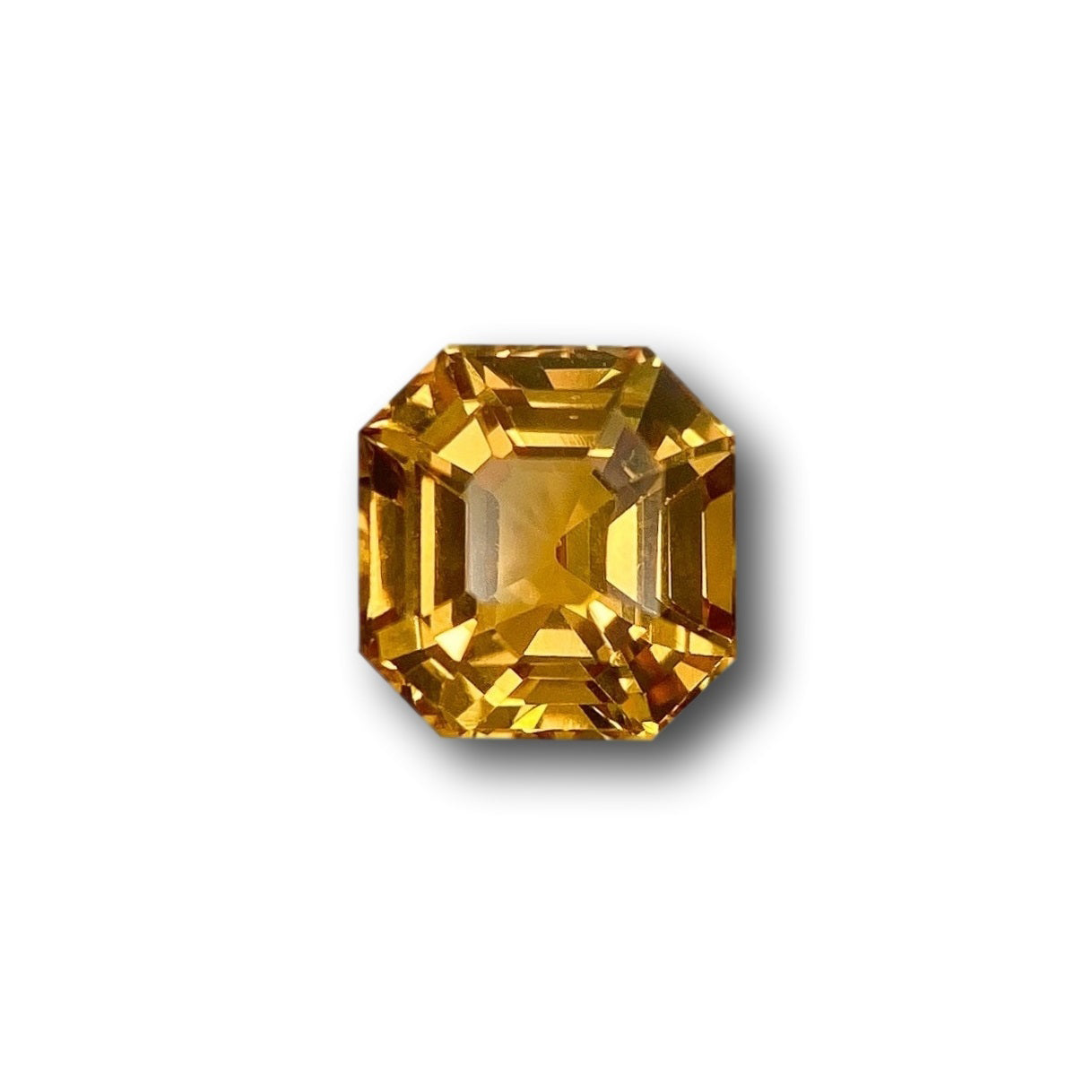 1.65ct | Asscher Cut Orange Sapphire-Modern Rustic Diamond