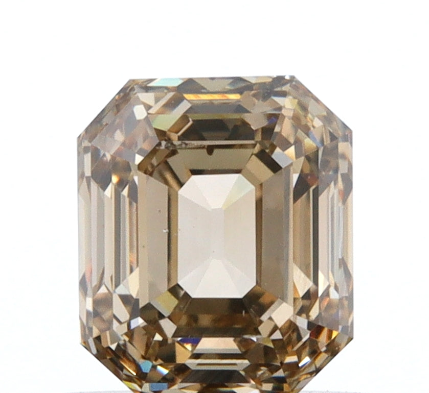 1.01ct | Champagne VS-SI Emerald Shape Step Cut Diamond - Modern Rustic Diamond