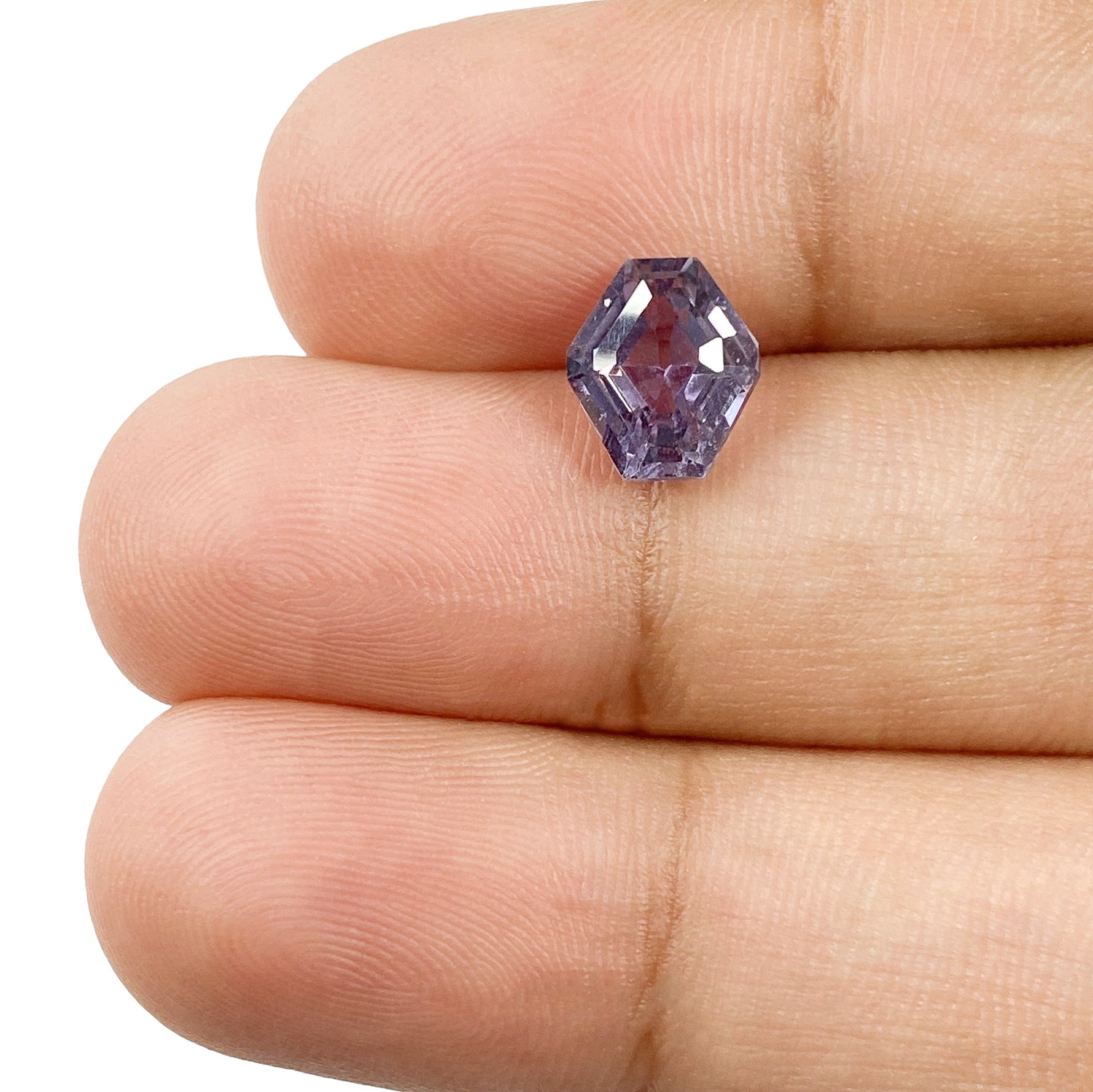 1.69ct | Step Cut Hexagon Shape Violet Sapphire-Modern Rustic Diamond