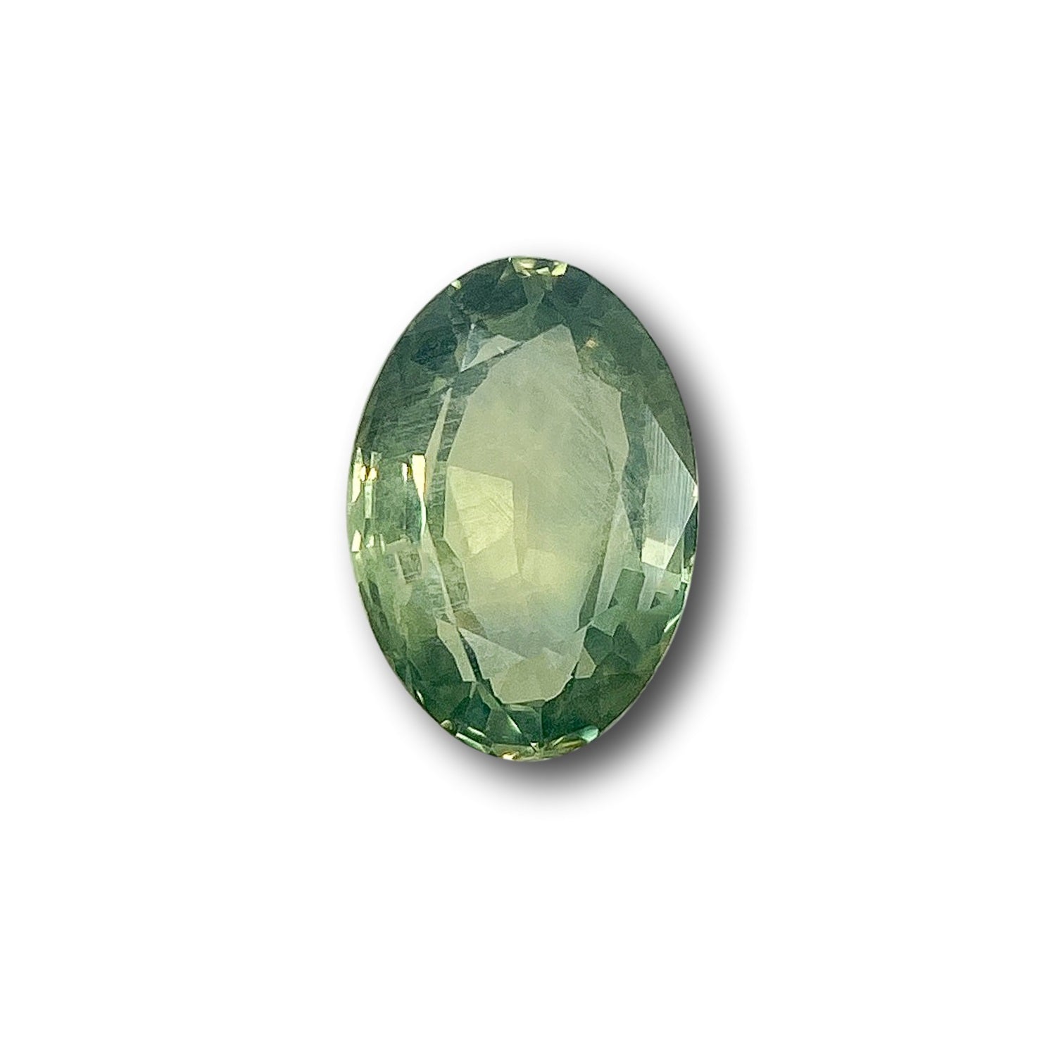 1.73ct | Brilliant Cut Oval Shape Green Montana Sapphire-Modern Rustic Diamond