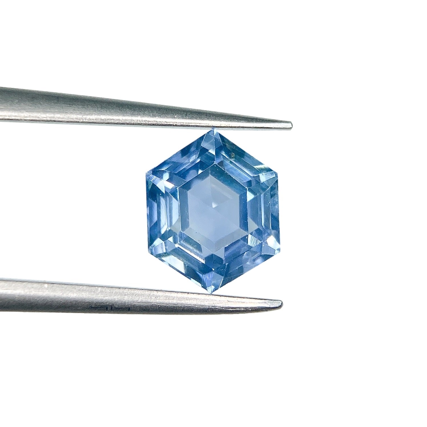 1.74ct | Step Cut Hexagon Shape Blue Sapphire-Modern Rustic Diamond