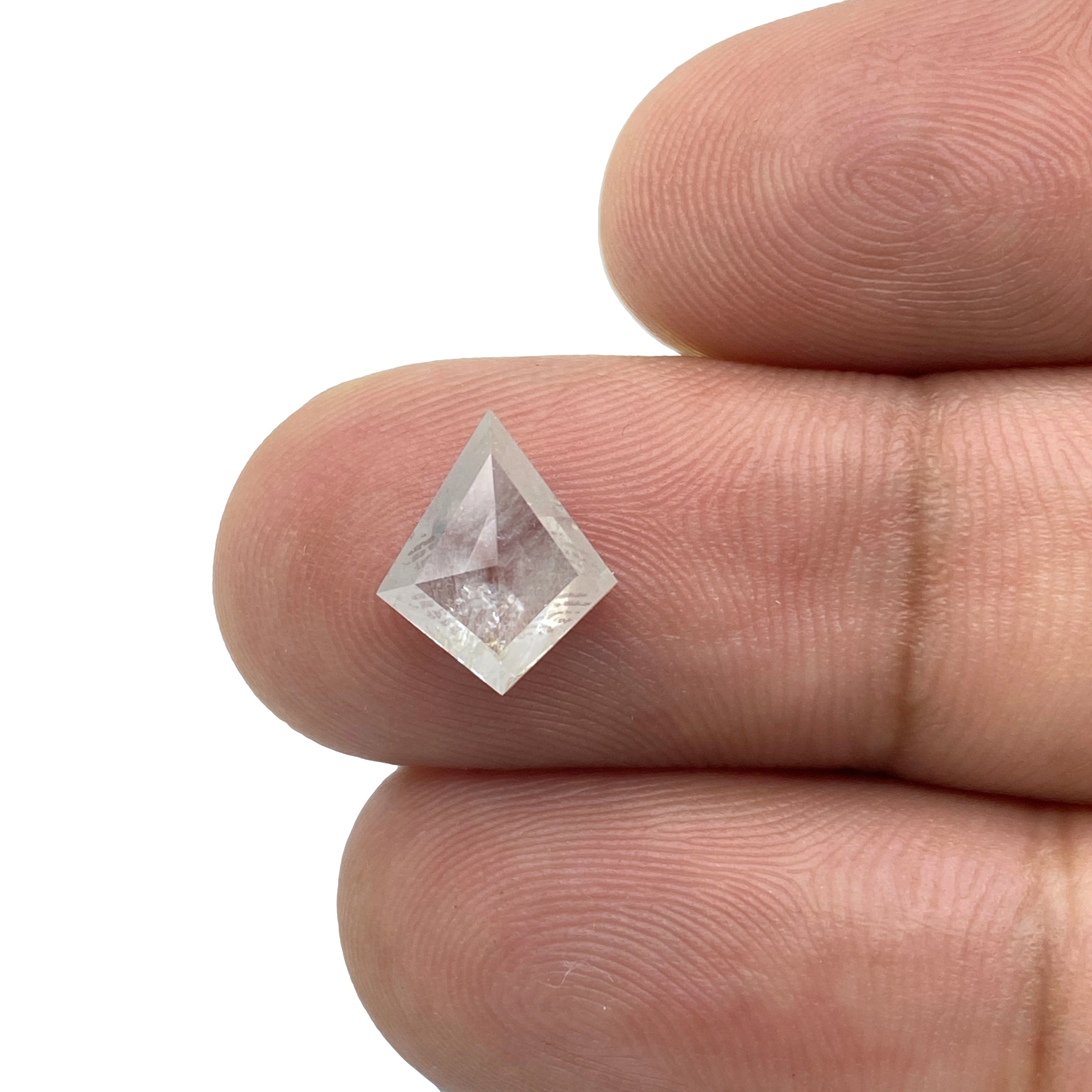 1.79ct | Salt & Pepper Opaque Rose Cut Kite Shape Diamond-Modern Rustic Diamond