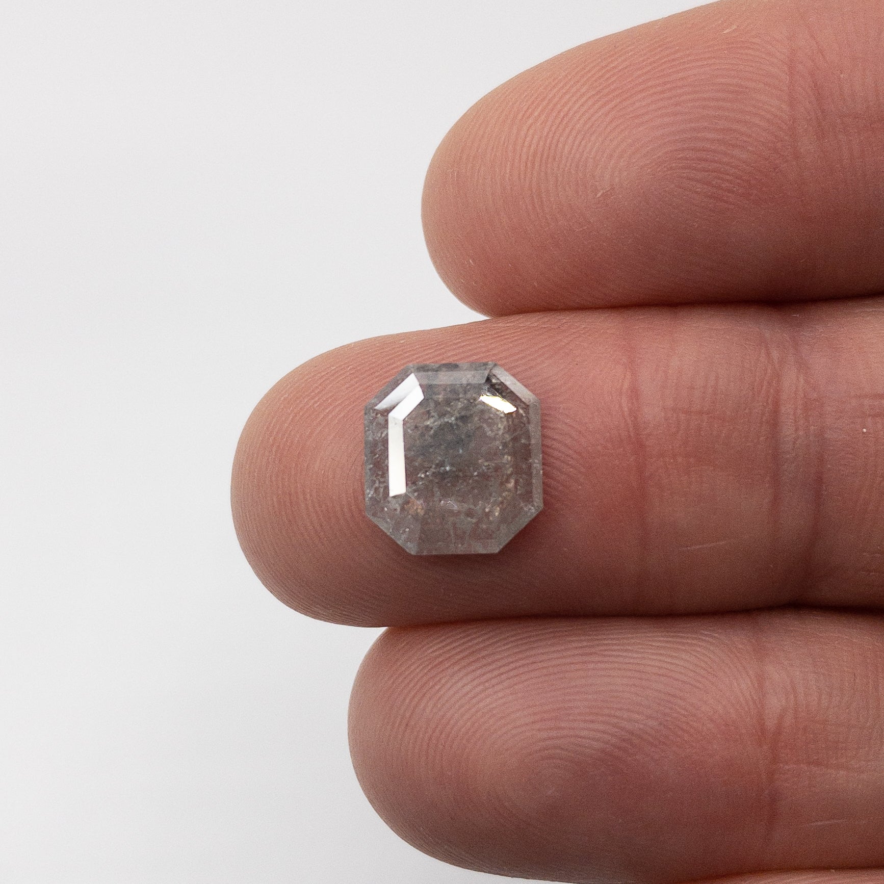 1.82ct | Salt & Pepper Octagonal Diamond-Modern Rustic Diamond