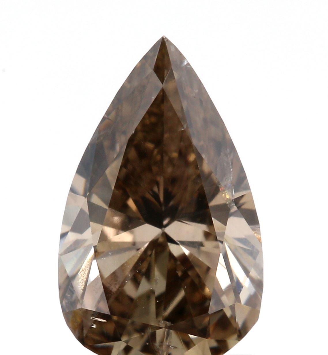 1.12ct | Cognac VS-SI Pear Shape Brilliant Cut Diamond - Modern Rustic Diamond