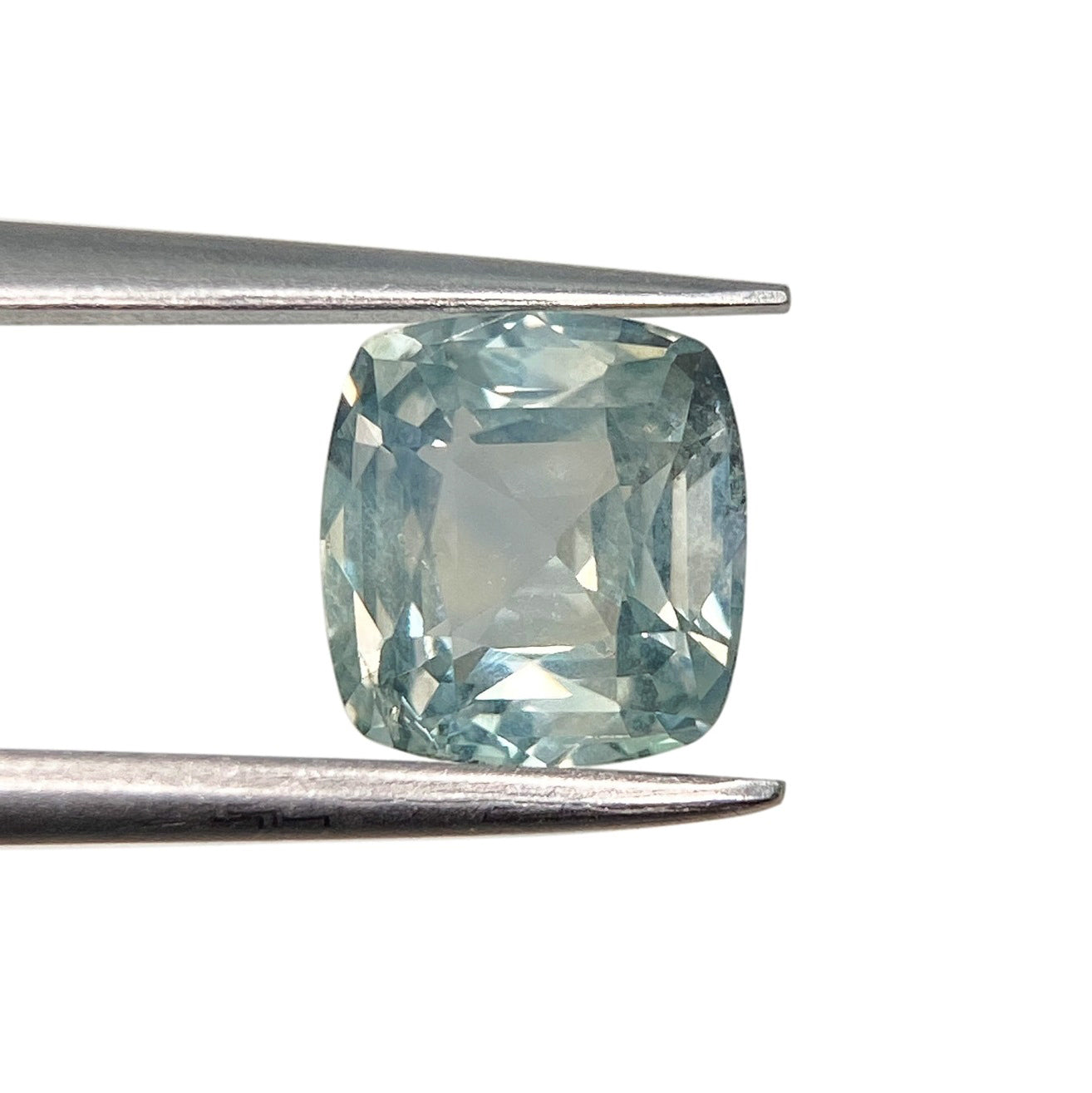 1.87ct | Step Cut Cushion Shape Blue Green Montana Sapphire-Modern Rustic Diamond