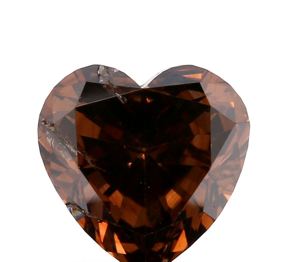 0.86ct | Cognac SI Heart Shape Brilliant Cut Diamond - Modern Rustic Diamond