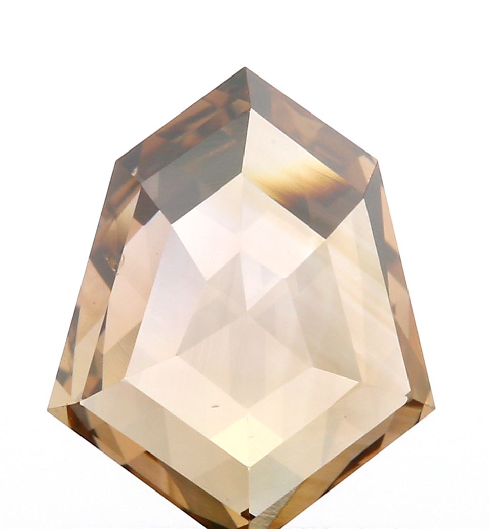 1.12ct | Champagne VVS Shield Shape Rose Cut Diamond - Modern Rustic Diamond