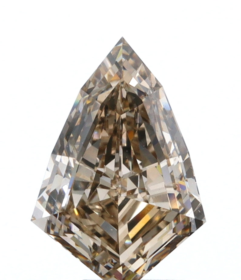 0.76ct | Champagne VVS Kite Shape Step Cut Diamond - Modern Rustic Diamond