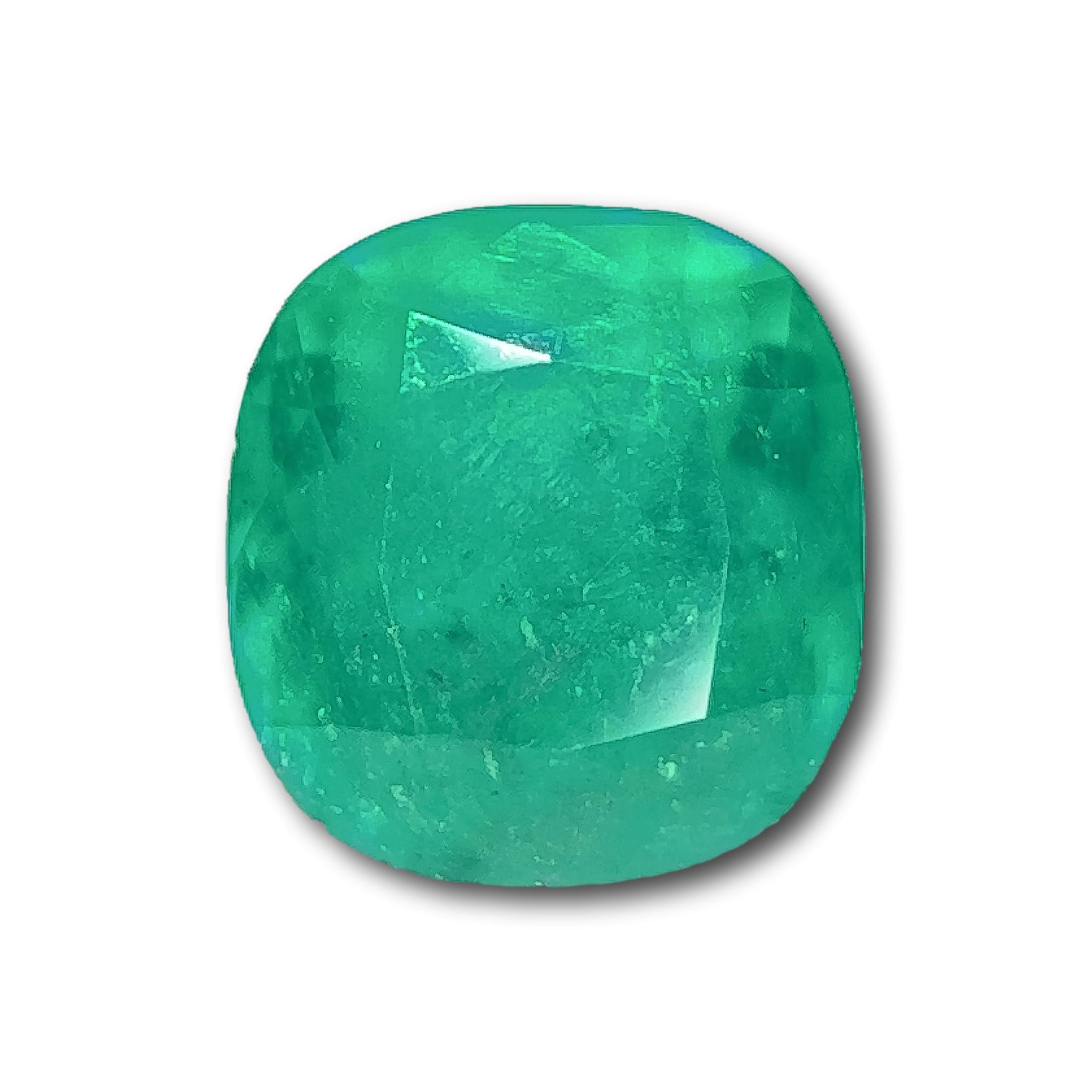 3.10ct | Cushion Cut Muzo Origin Emerald