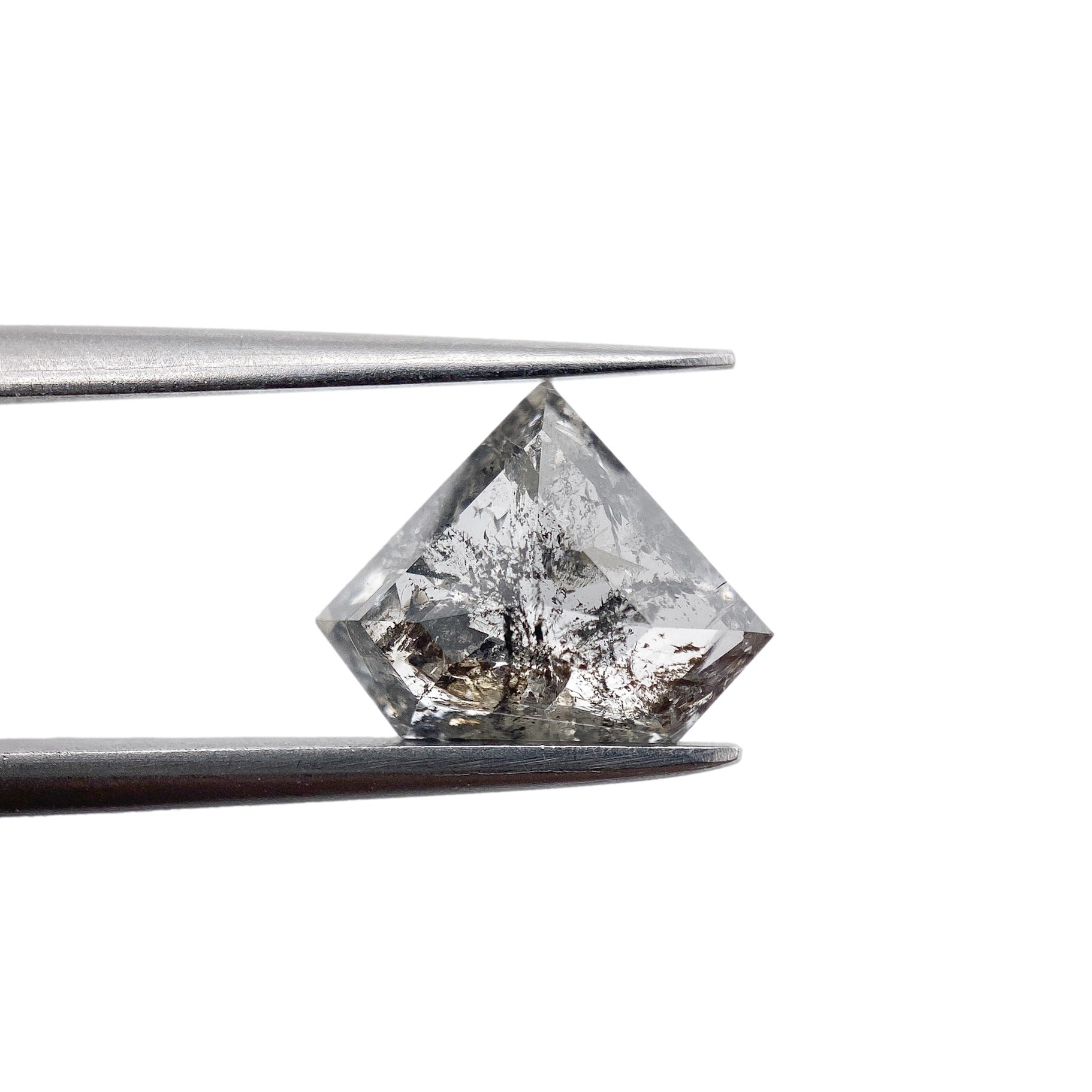2.03ct | Salt & Pepper Rose Cut Shield Shape Diamond-Modern Rustic Diamond