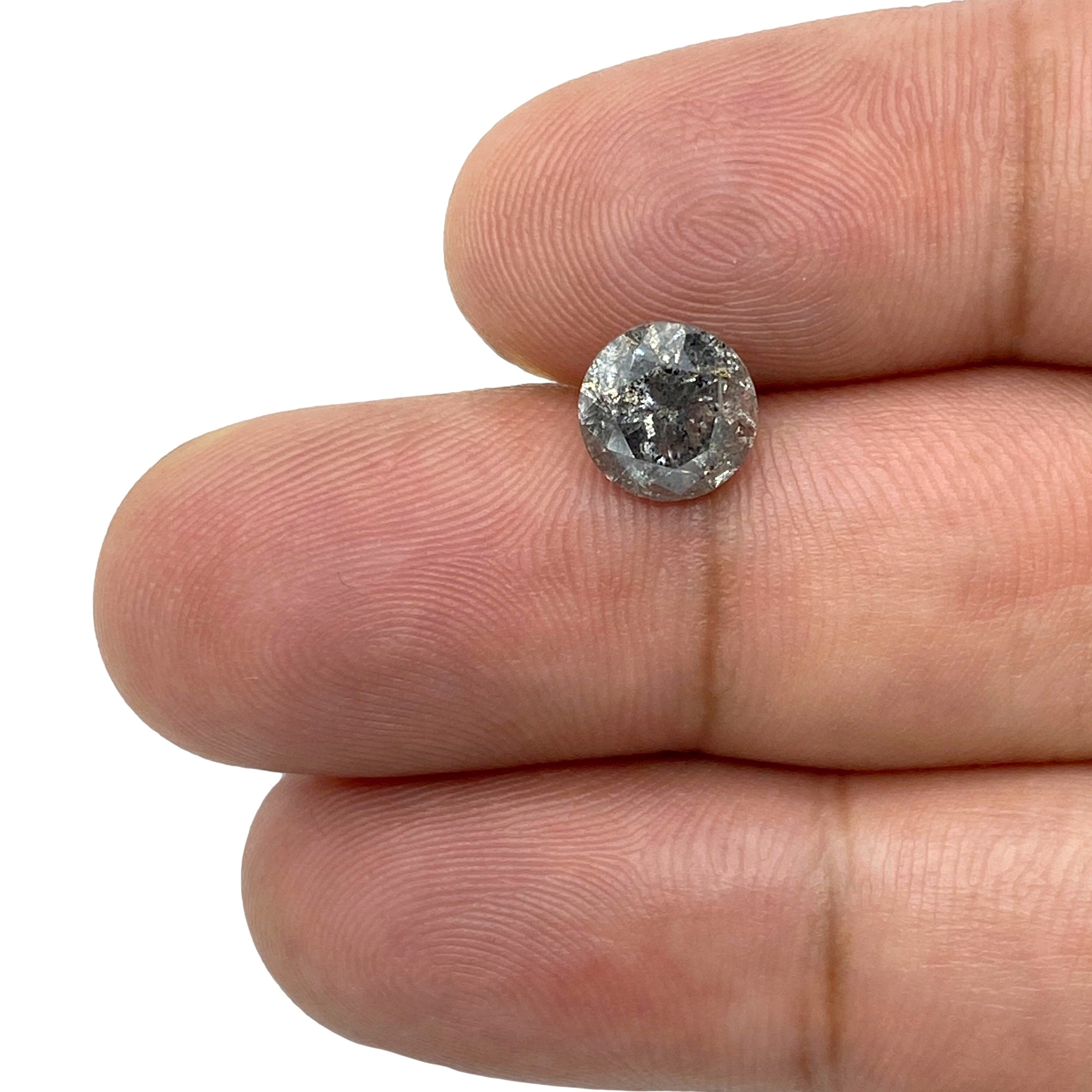 2.03ct | Salt & Pepper Round Shape Diamond-Modern Rustic Diamond