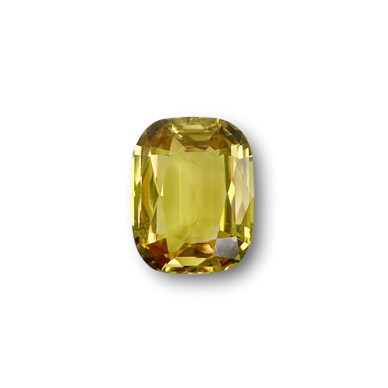 2.09ct | Brilliant Cut Cushion Shape Yellow Sapphire-Modern Rustic Diamond