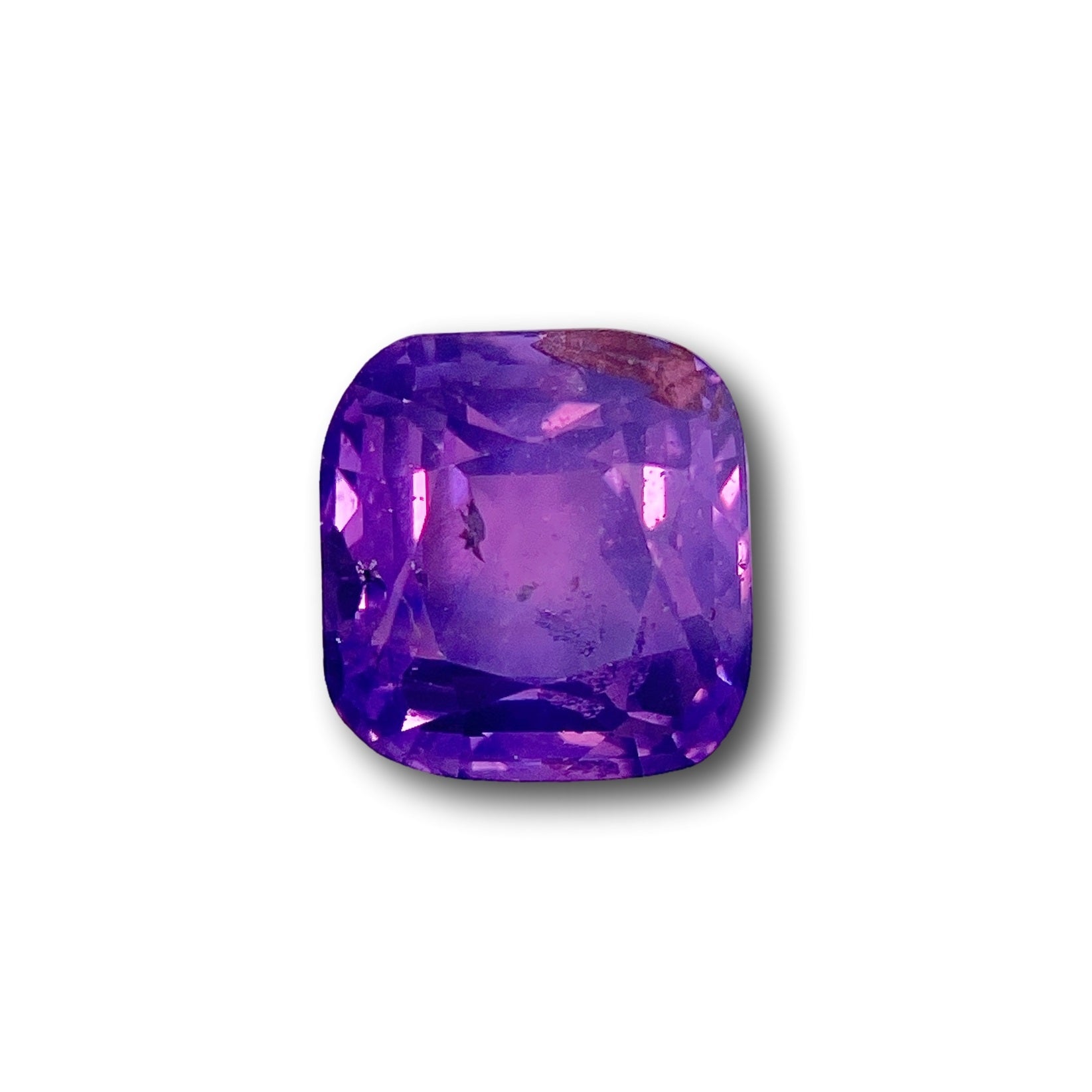 2.15ct | Brilliant Cut Cushion Shape Purple Silky Sapphire-Modern Rustic Diamond