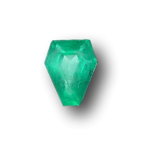 2.28ct | Step Cut Shield Shape Muzo Origin Emerald (GIA)-Modern Rustic Diamond