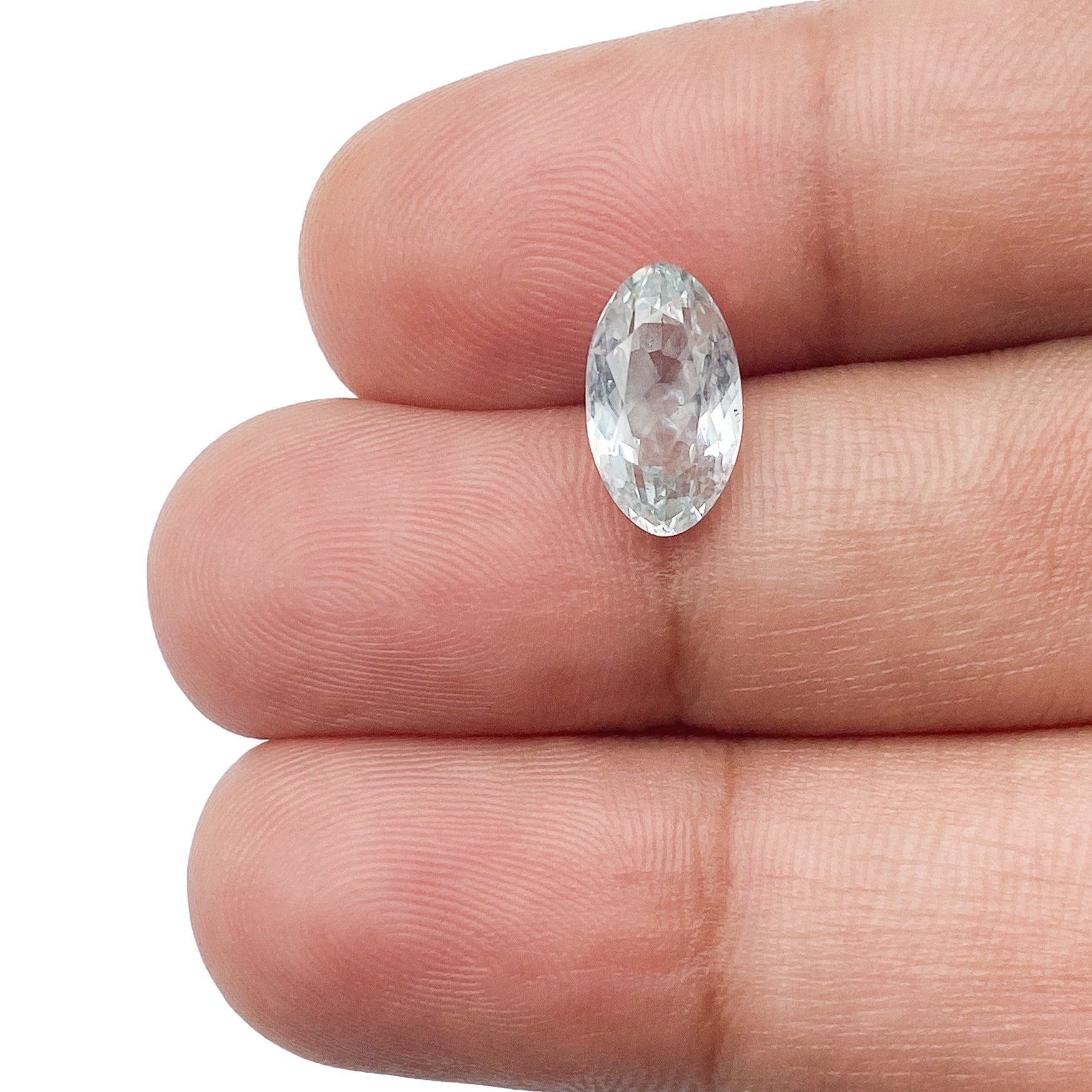 2.32ct | Brilliant Cut Moval Shape Blue Montana Sapphire-Modern Rustic Diamond
