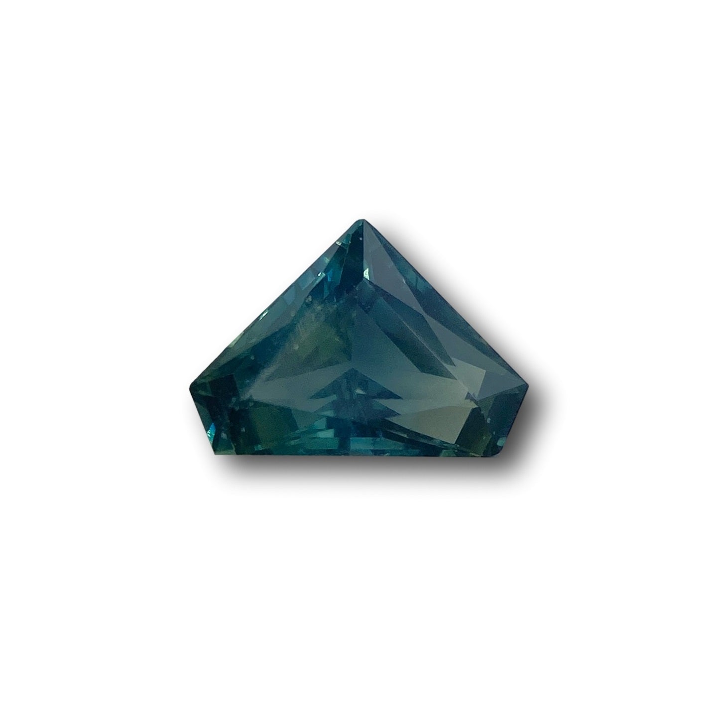 2.35ct | Brilliant Cut Shield Shape Green Sapphire-Modern Rustic Diamond