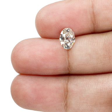 1.01ct | Light Brown VS-SI Oval Shape Old Mine Cut Diamond - Modern Rustic Diamond