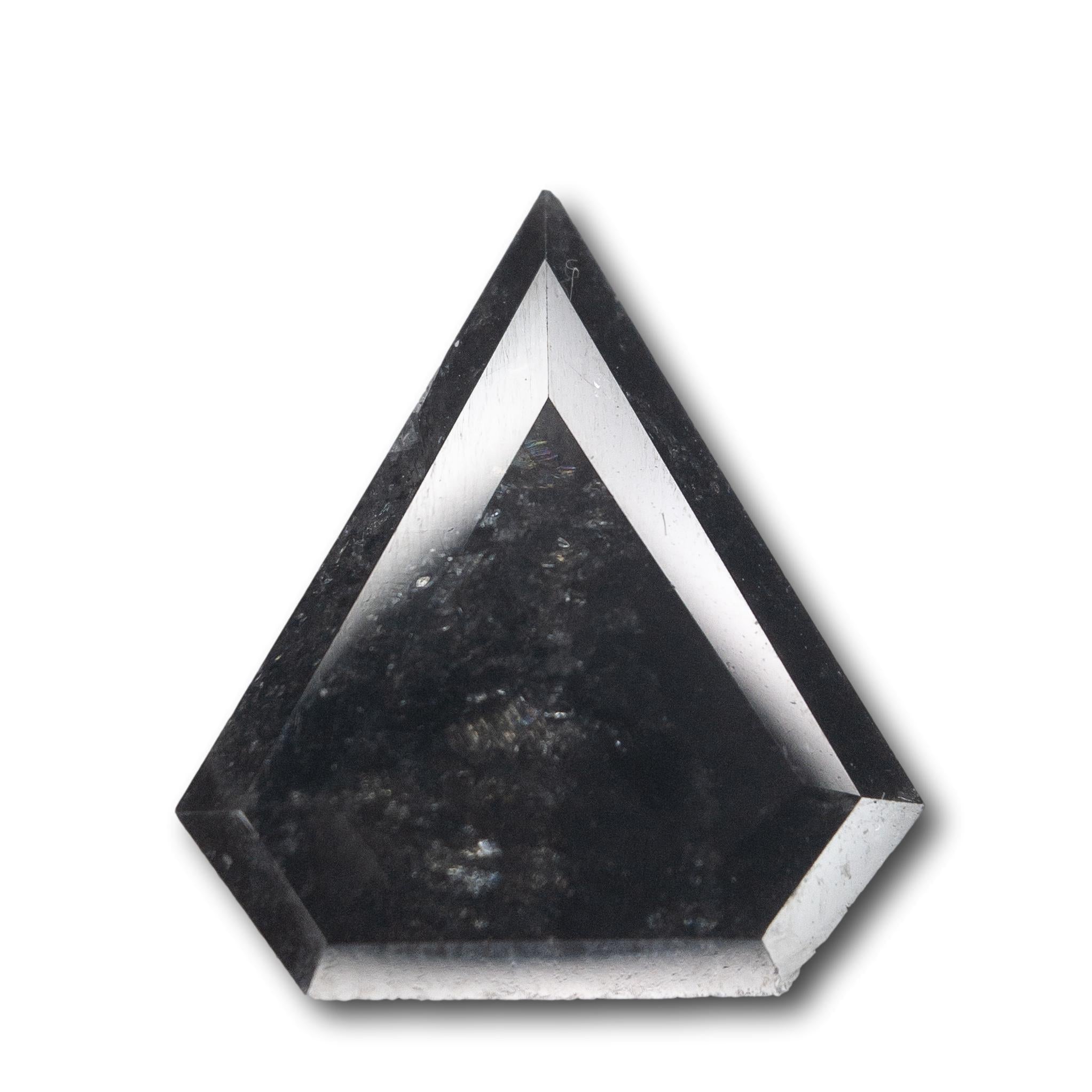 2.78ct | Salt & Pepper Rose Cut Shield Shape Diamond-Modern Rustic Diamond