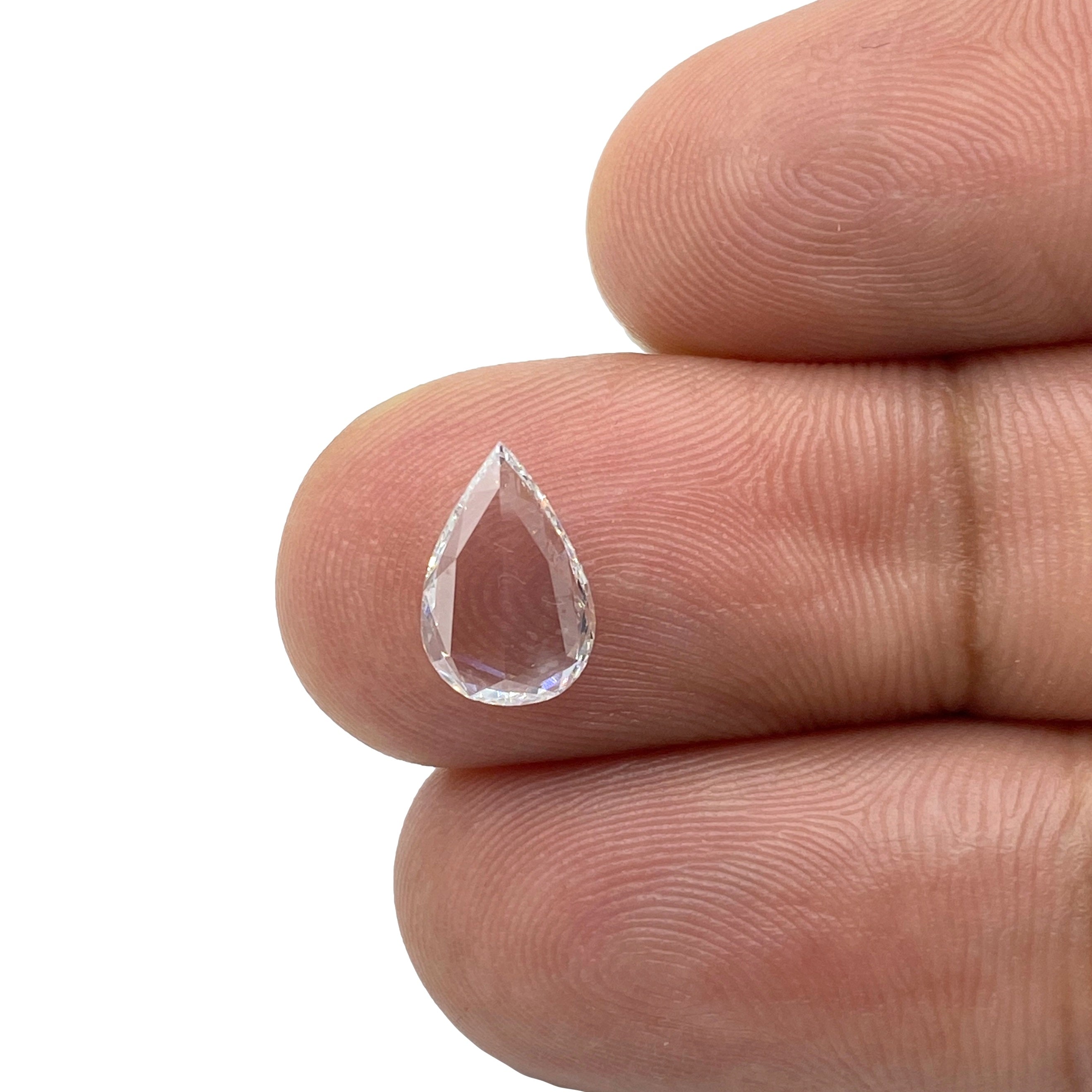 0.72ct | D/VS1 Pear Shape Rose Cut Diamond (GIA) - Modern Rustic Diamond