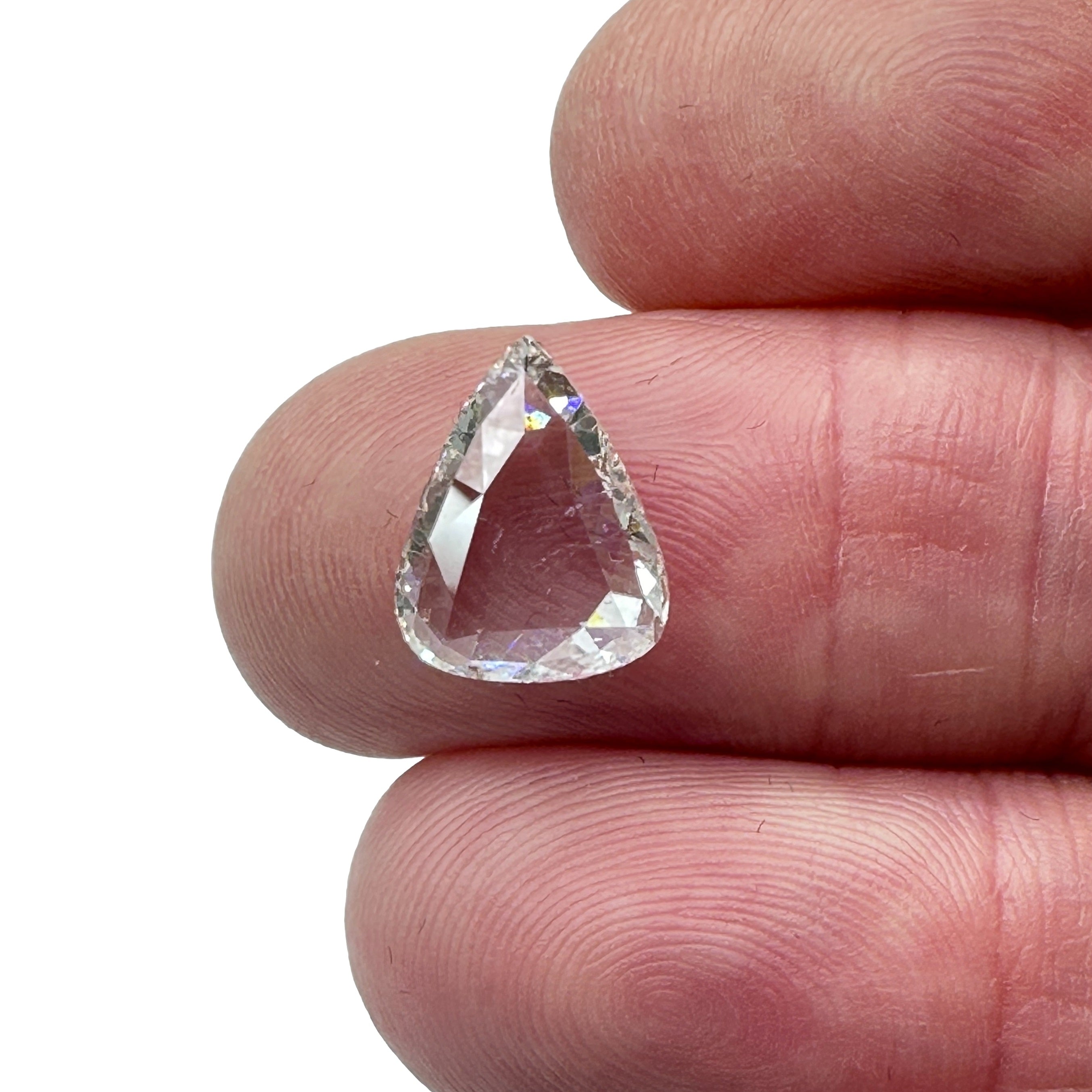 3.49ct | G/VS2-SI1 Pear Shape Rose Cut Diamond - Modern Rustic Diamond