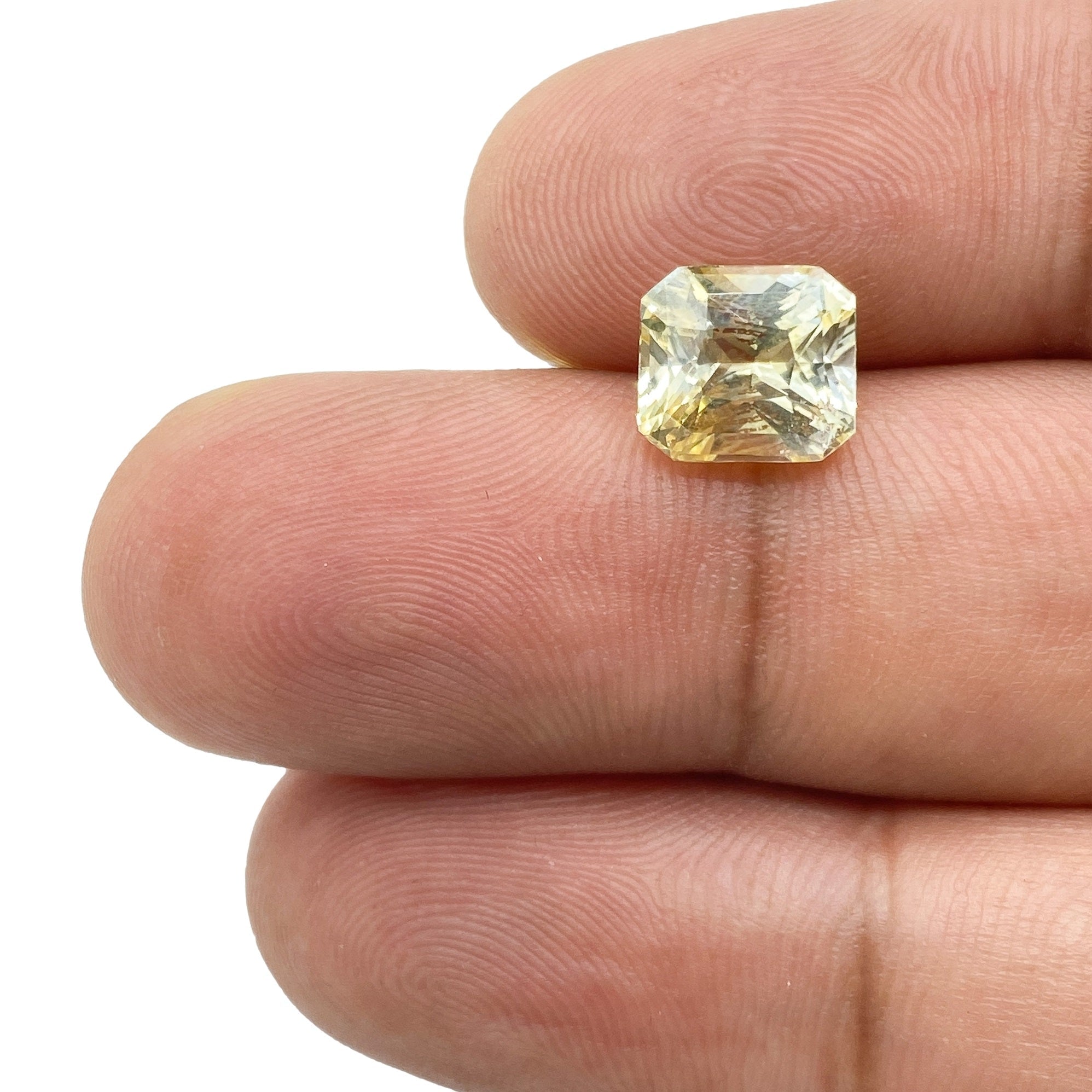 3.10ct | Radiant Cut Yellow Sapphire (GIA)-Modern Rustic Diamond