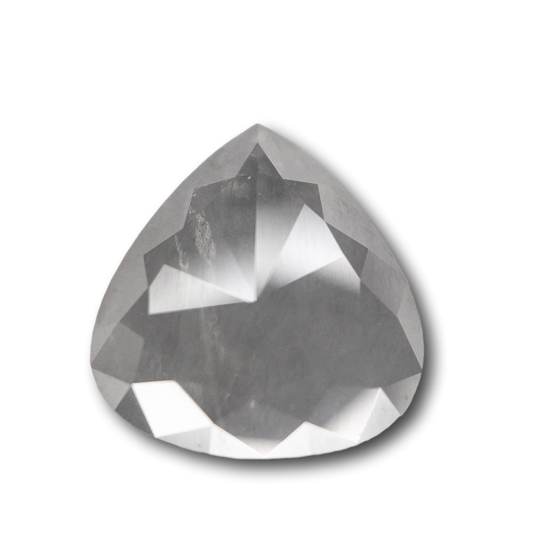 3.25cttw | Salt & Pepper Pear Shape Diamond-Modern Rustic Diamond