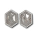 3.38cttw | Opaque Grey Hexagon Matched Pair Diamonds-Modern Rustic Diamond